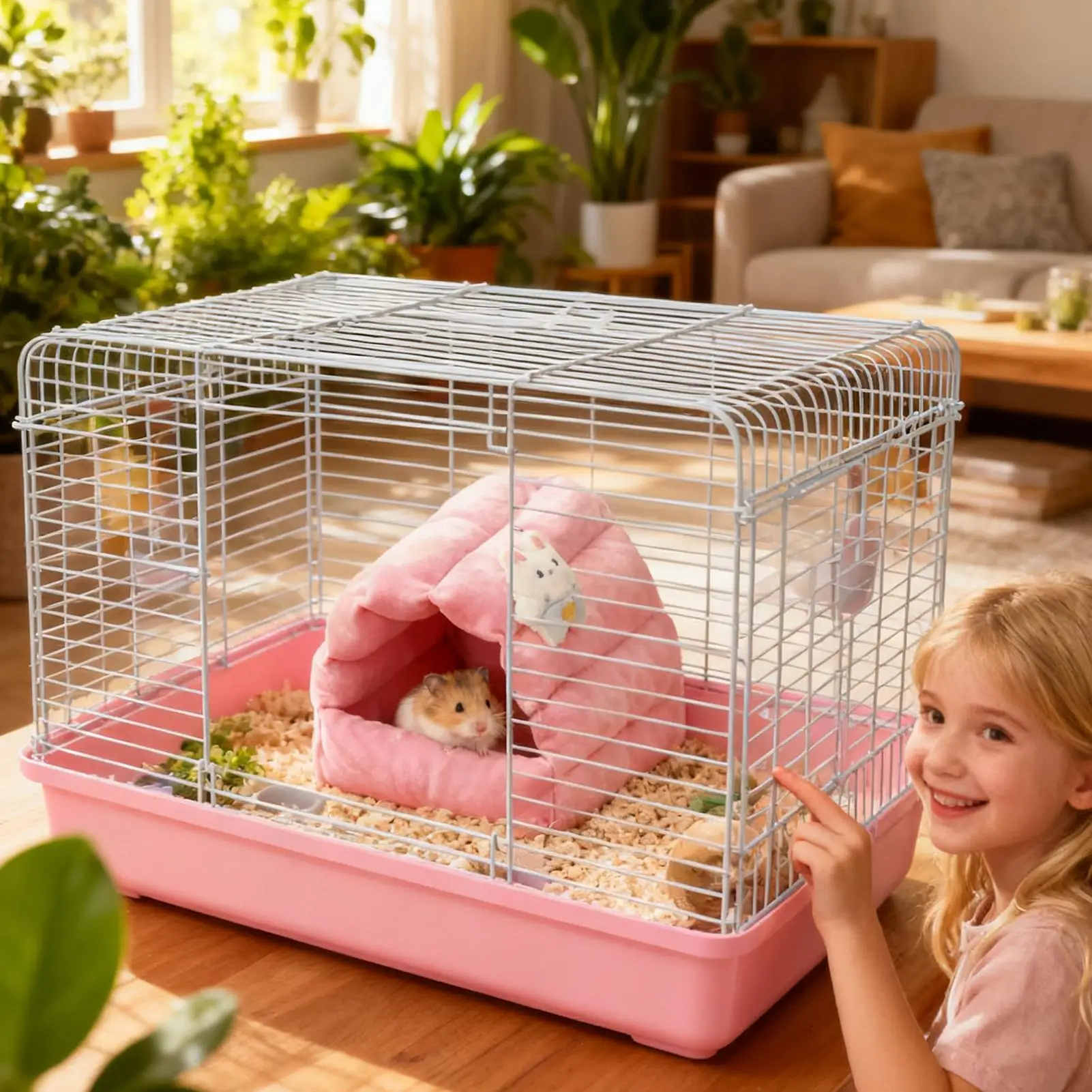 Hamster House Warm Nest Chew-proof Enrichment Hamster Home For Bunny Pet Ferret Animal Chinchilla Squirrel Birds Winter
