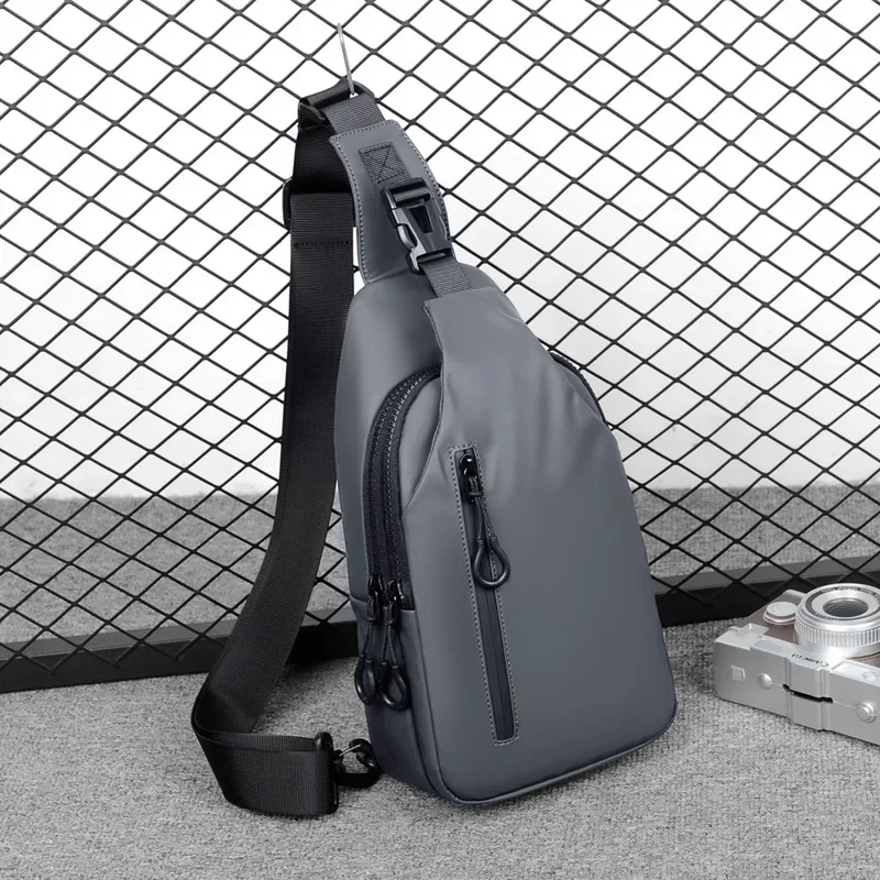 Chest Bag Waterproof Fashionable Large Capacity PU Material Men's Bag Trendy Lightweight Men's Crossbody Bag