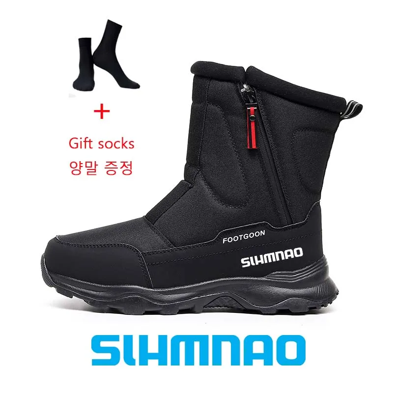 

2025Outdoor Fleece Lined Thick Warm Fishing Snow Boots Hiking and Skiing Shoes Winter Anti Slip and Wear-resistant Fishing Shoes