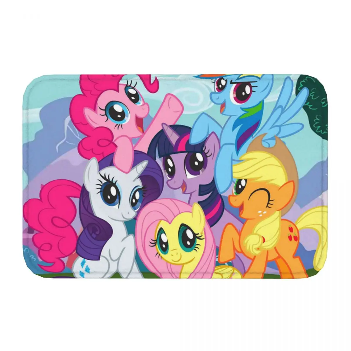 Pretty Eyes Kitchen Non-Slip Carpet My Little Pony Living Room Mat Welcome Doormat Floor Decoration Rug