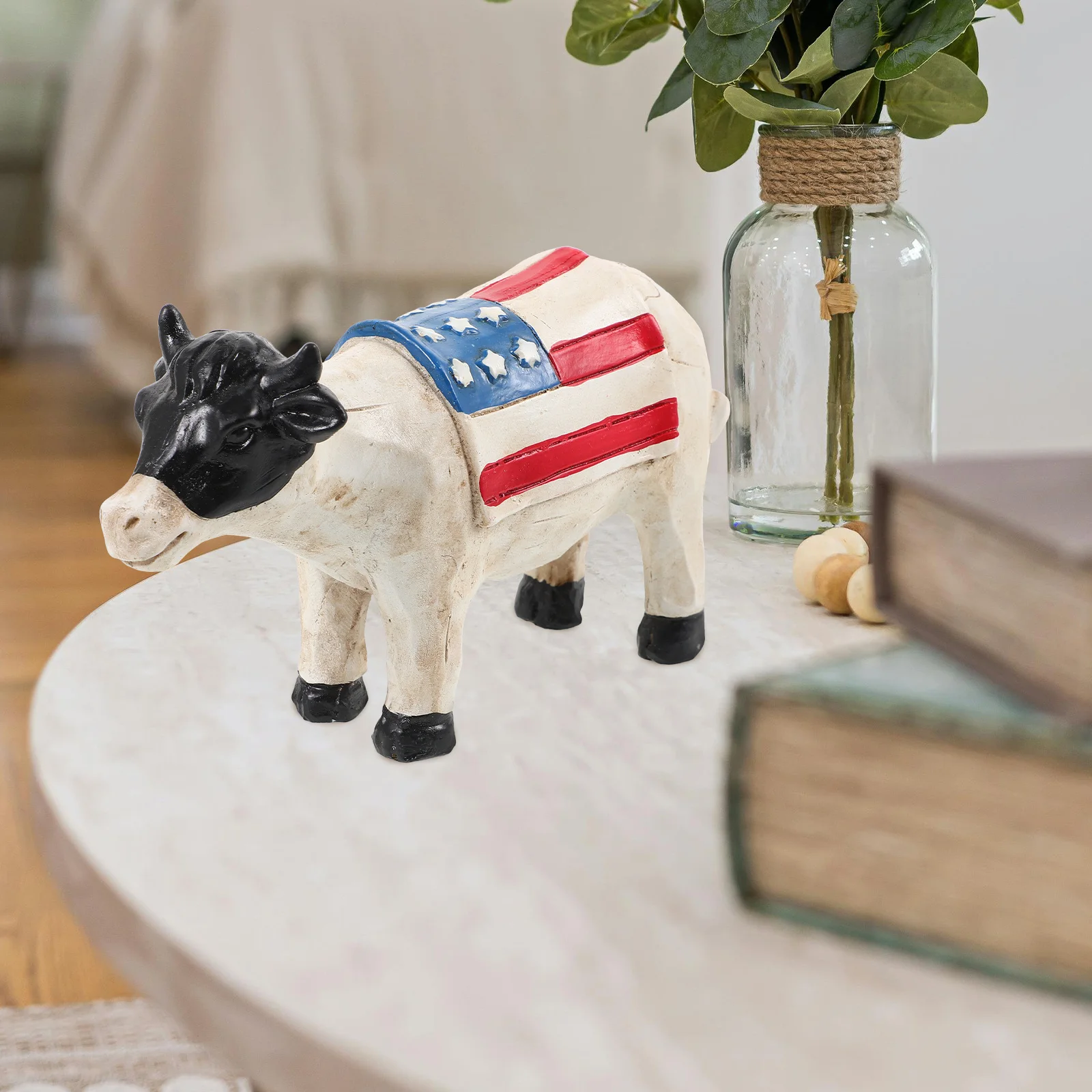 Фигурка коровы с американским флагом, декор на День независимости