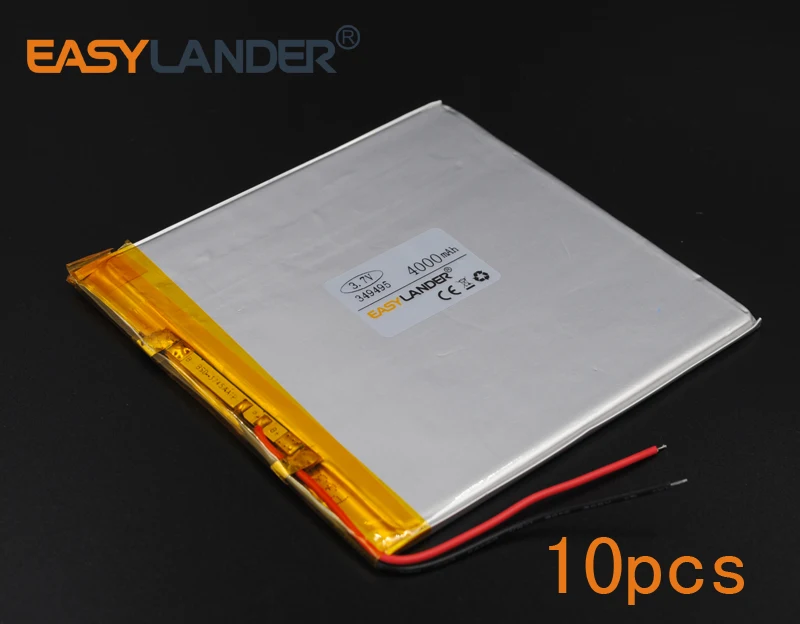 

10Pcs 3.7V 4000mAh 349495 Polymer Li-ion Battery For Bluetooth Notebook Tablet PC iPAQ E-Book Power Bank PDA Portable DVD