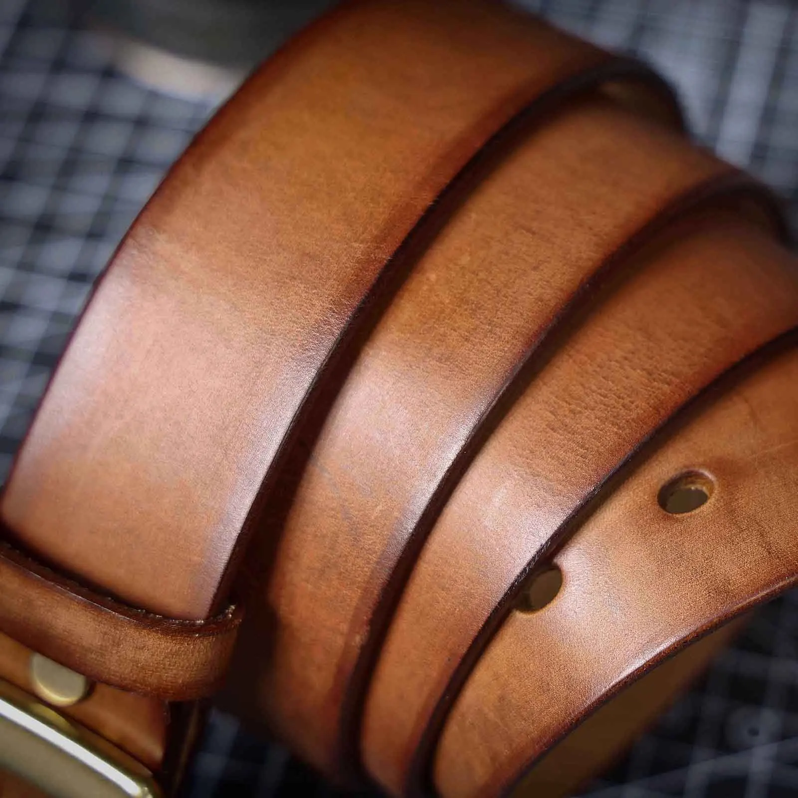 Vintage Echt leder Herren gürtel mit massiver Messings chnalle, hand gefertigte lässige Nadel schnalle verdicktes italienisches Rindsleder mit Geschenk box – Detail 23