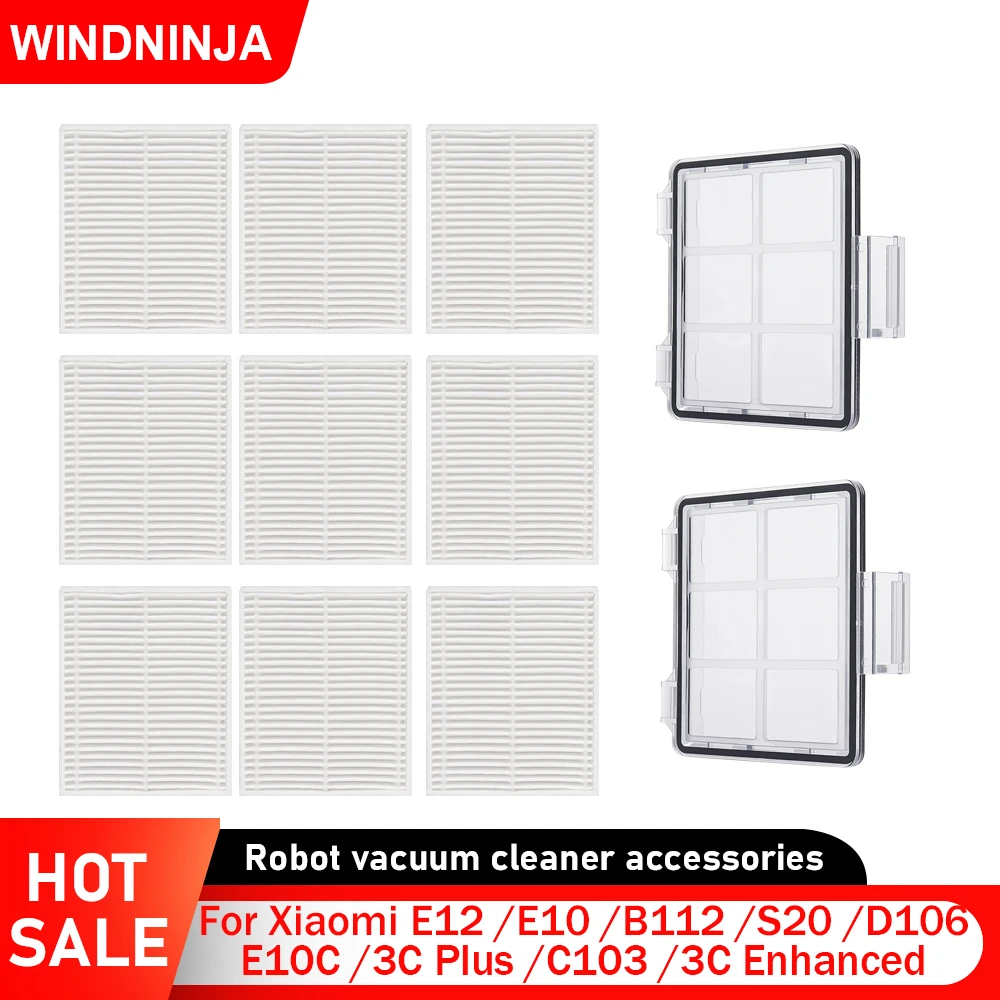 Ersatz-Primärfilter für Xiaomi E10 E12 S20 B112 C103 D106 E10C 3C Plus 3C Enhanced Waschbarer HEPA-Filter Roboterstaubsauger-Ersatzteil