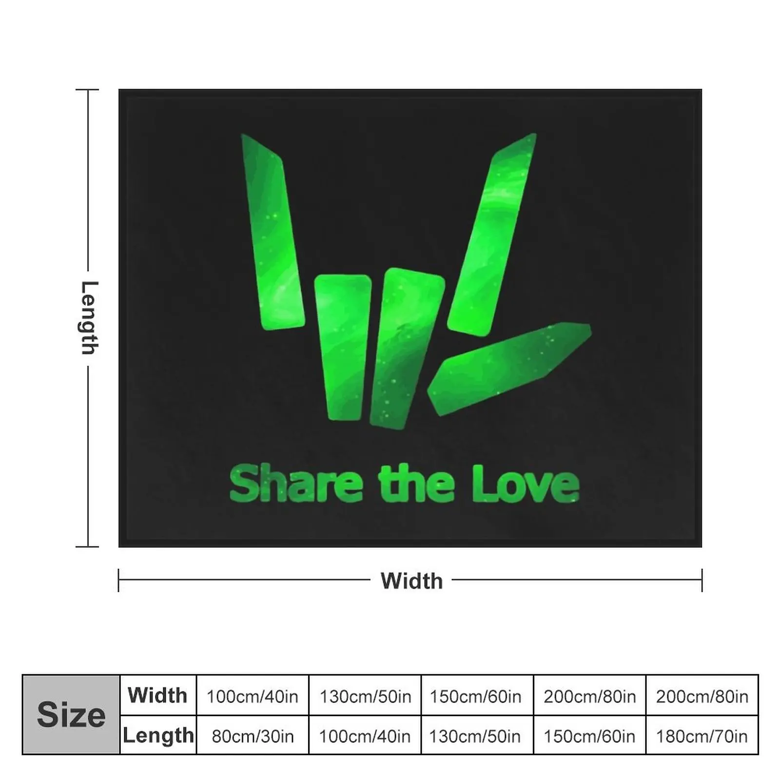 Kids share The Love green Galaxy Logo Throw Blanket Soft Big cosplay anime for winter Blankets For Sofas Blankets