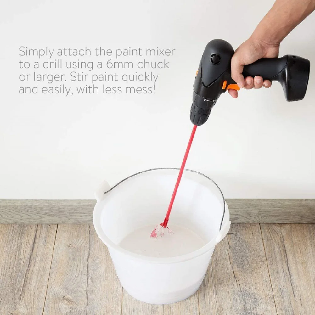 1pc HSS Putty Mixer Paint Drill Attachment Paddle Consistency Liquids Resin Head Stirrer Blade Stirring Mixing Rod Tools