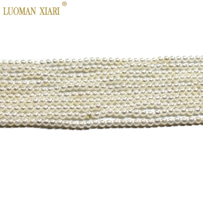 Wholesale AAA 2mm 3mm White imitation Pearl Beads Natural perfectly Round Beads For Jewelry Making DIY  Bracelet Necklace