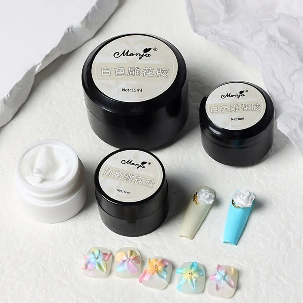 5/8/15ml DIY Manicure Gel No need Top Coat gel 3D Sand Texture Gypsum Nail Gel Lacquer Varnish UV Drawing Gel Nail Plaster Nail