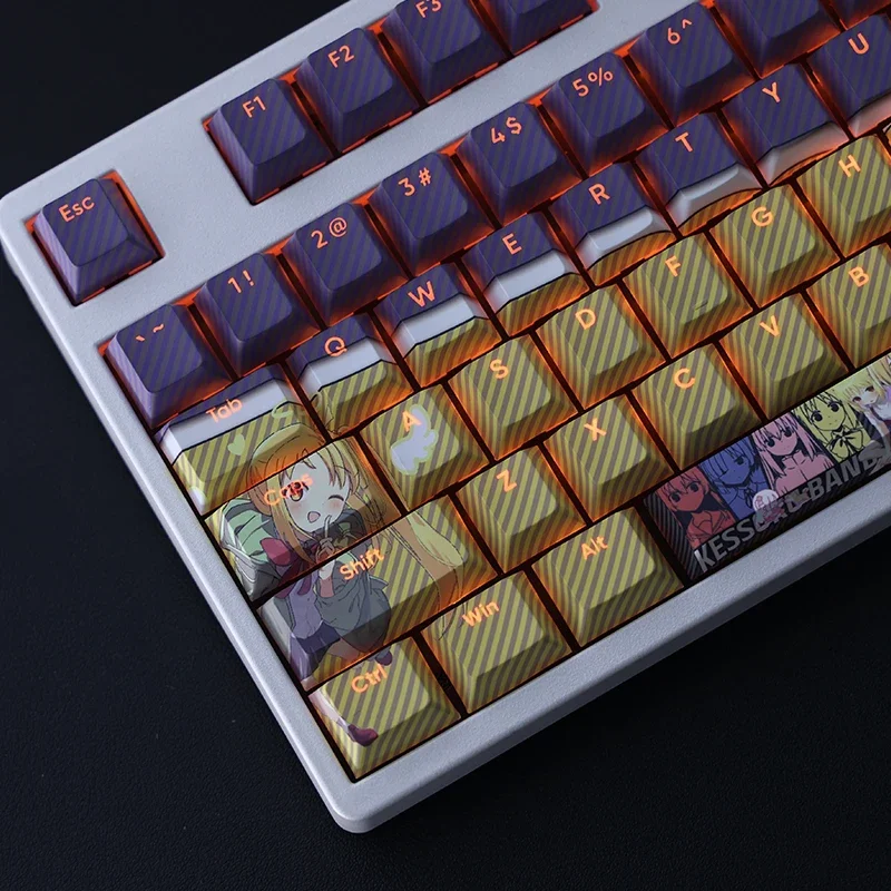 Ijichi Nijika 108 Keycap PBT BOCCHI THE ROCK DYE Sublimation Light Transmitting Cherry Cross Axis Switch Mechanical Keyboard
