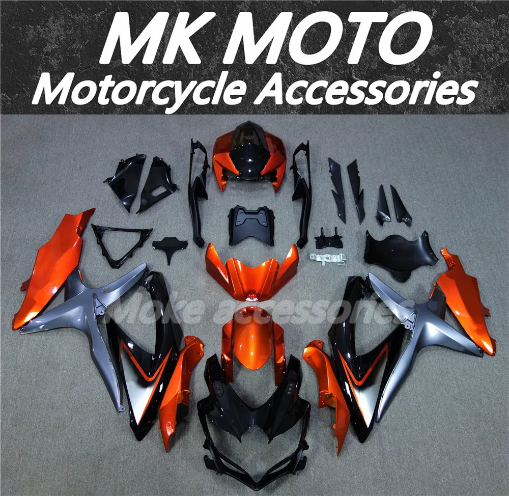 

Moke moto Motorcycle Fairings Kit Fit For gsxr600/750 2008 2009 2010 Bodywork Set High Quality Abs Injection New Gray Orange