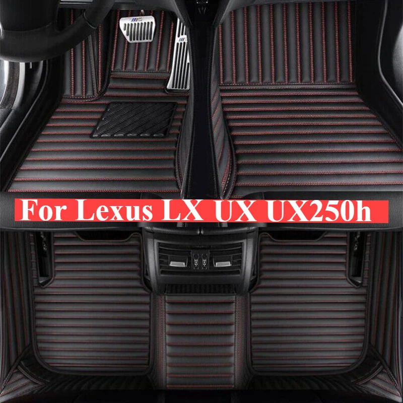 Custom Car Floor Mats For Lexus LX UX UX250h 2007-2024 All Weather Auto Accessories Foot leather Carpets Fashion Automobile Rugs