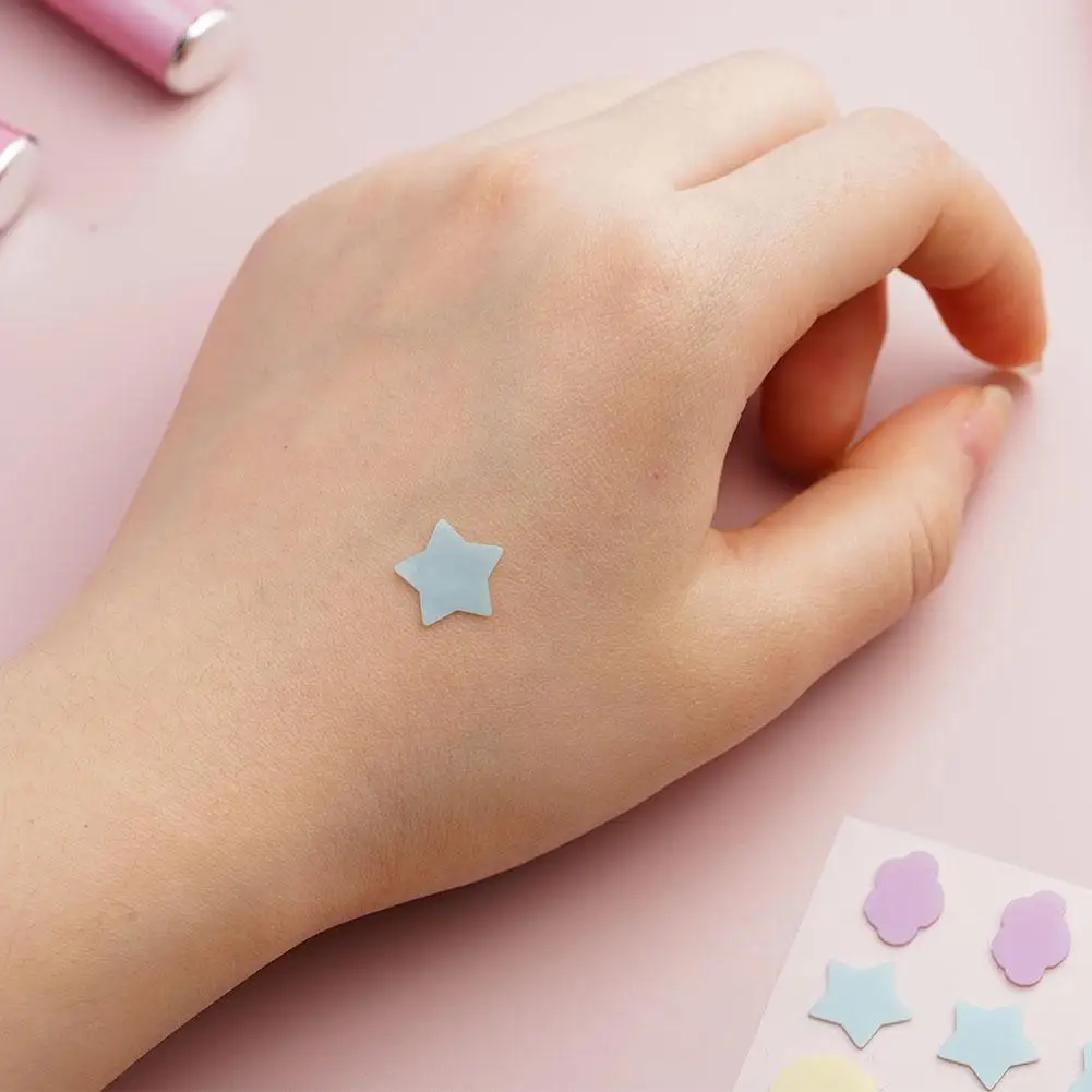 SOUG 24Counts Cute Colorful Irregular Acne Patches Acne Treatment Stickers Invisible Acne Cover Face Spot Pimple Patch Skin Care