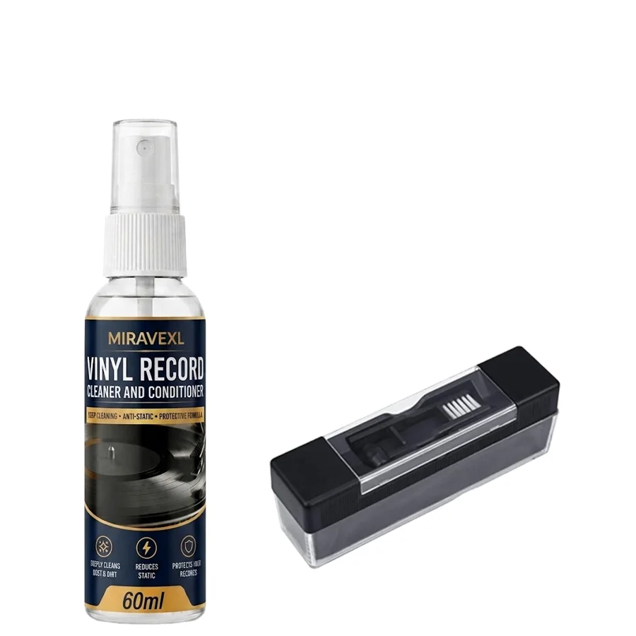 MIRAVEXL Vinyl Record Cleaning Kit: 60ml Spray & Anti-Static Velvet Brush Set — Designed Specifically for Record Maintenance image 6