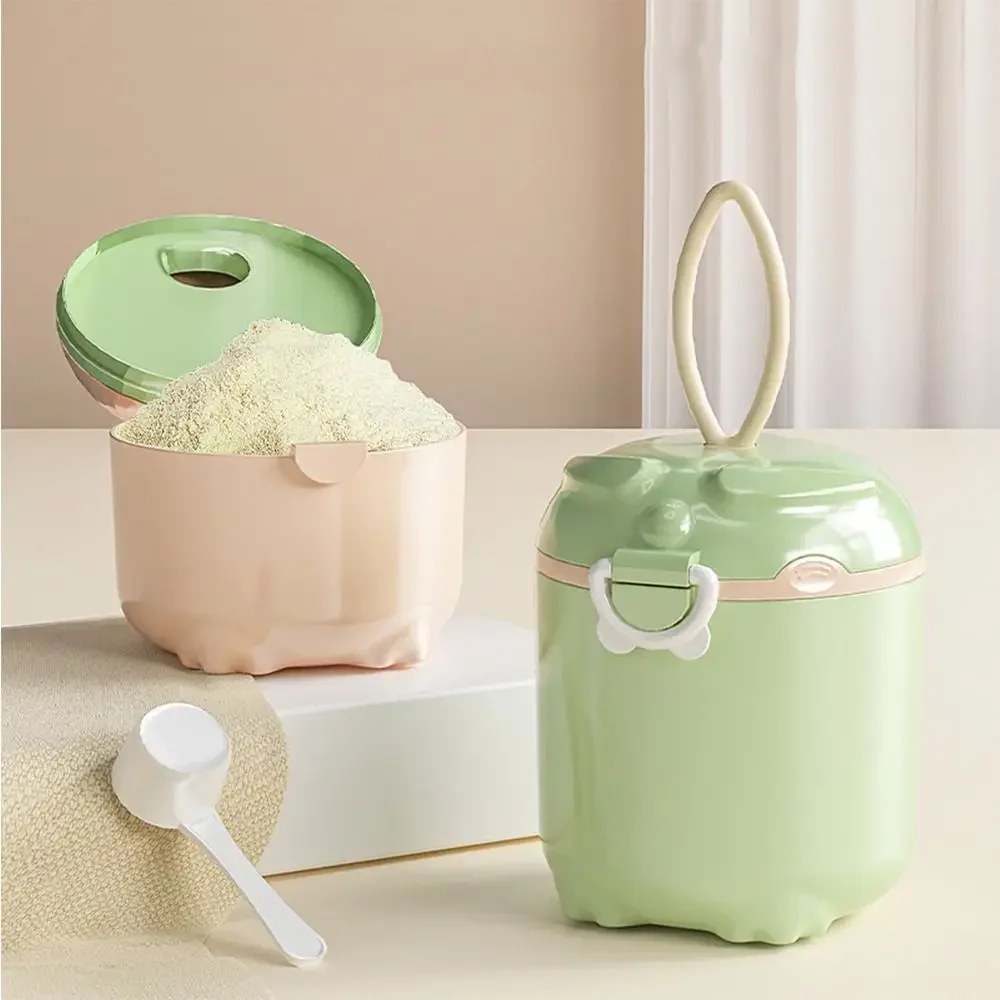 Cartoon Seal Jar Candy Color Feeding Lunch Box Toddle Snacks Container Essential Cereal Food Storage Box Baby Milk Powder Box