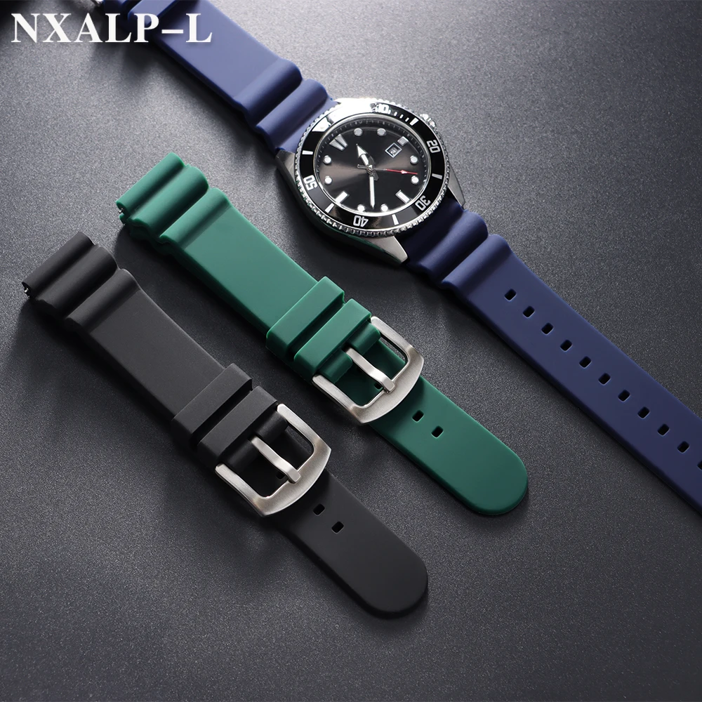 20mm 22mm Silicone Watch Band  - Seiko Watch 5 Sports ulasan dan harga