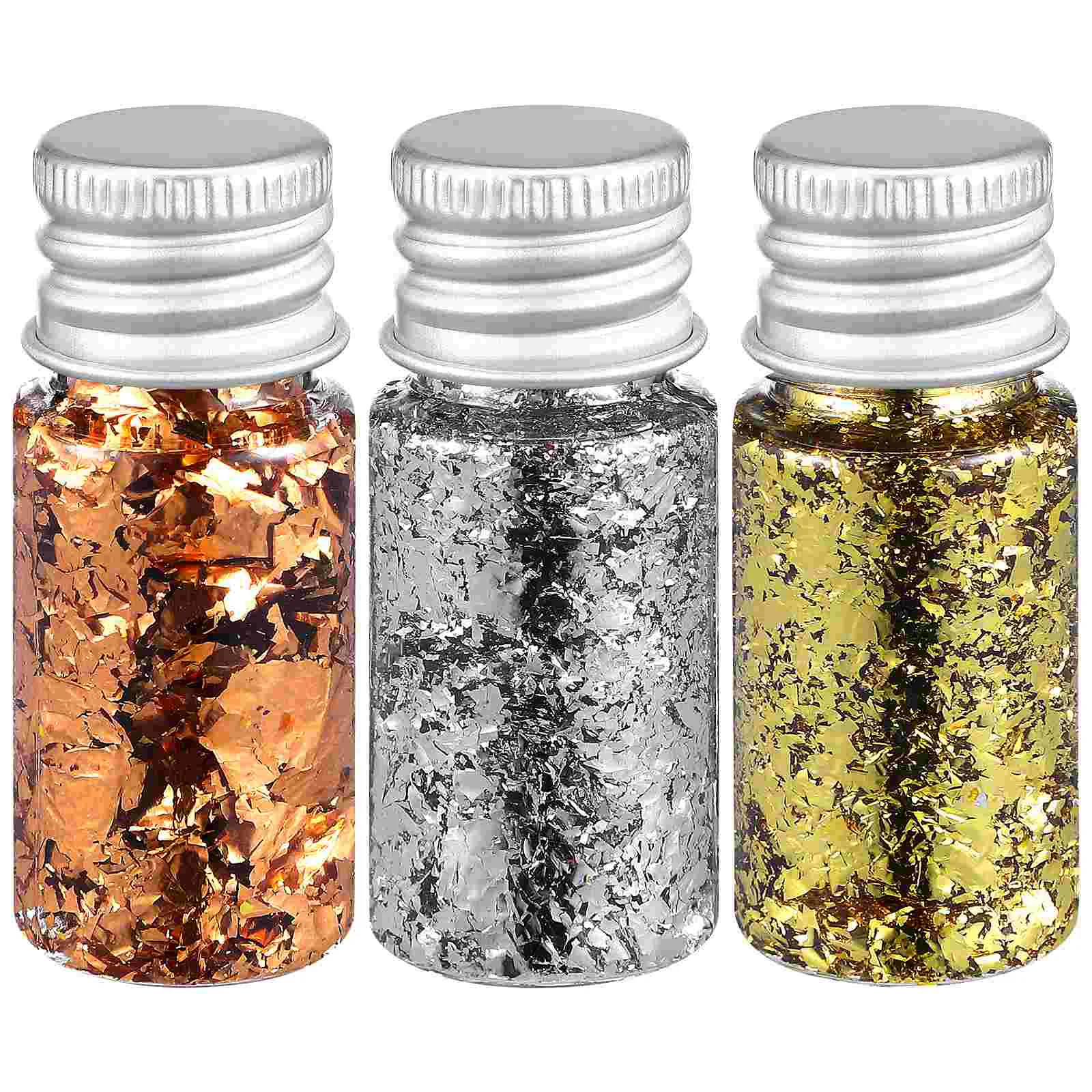 

3 Bottles Accessories Gold Foil Manicure Kit Nail Flakes Aluminum Sticker Paper Decorative