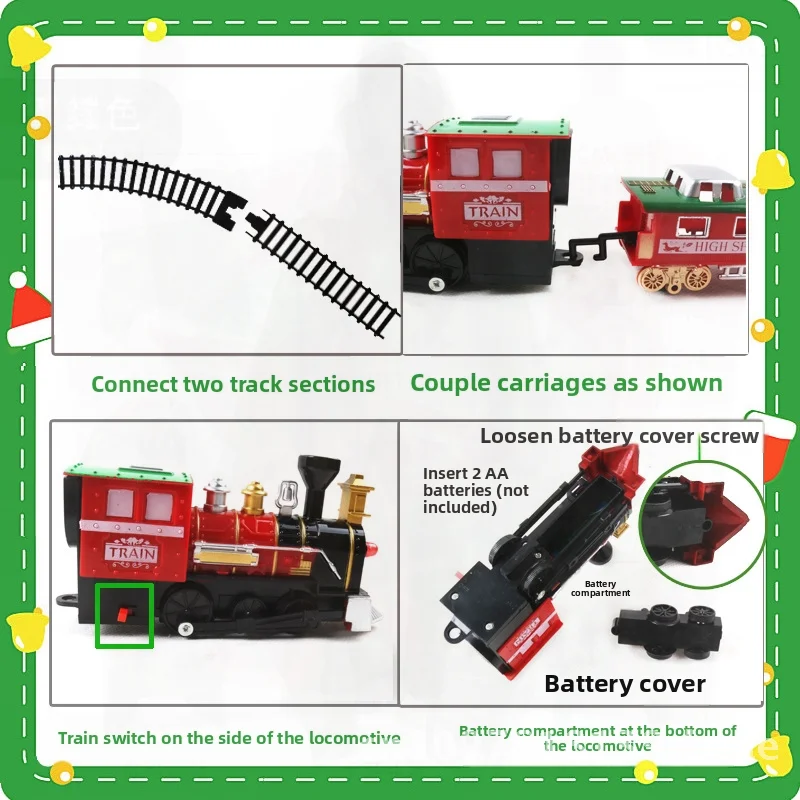 Electric Rail Car Toy for Kids - Mini Simulation Train Remote Control with Light & Music Features for Children Aged 4-6 Years