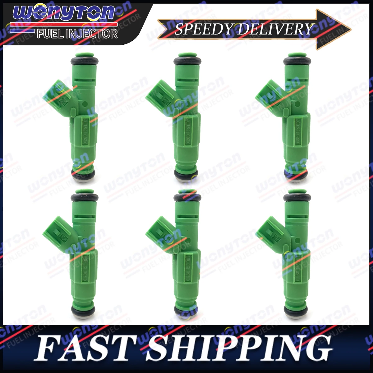 

6Pcs 0280156007 Fuel Injectors For Dodge Caravan Chrysler Town & Country 3.3L V6 01-07 812-12141 4861454AA FJ477 812-12141