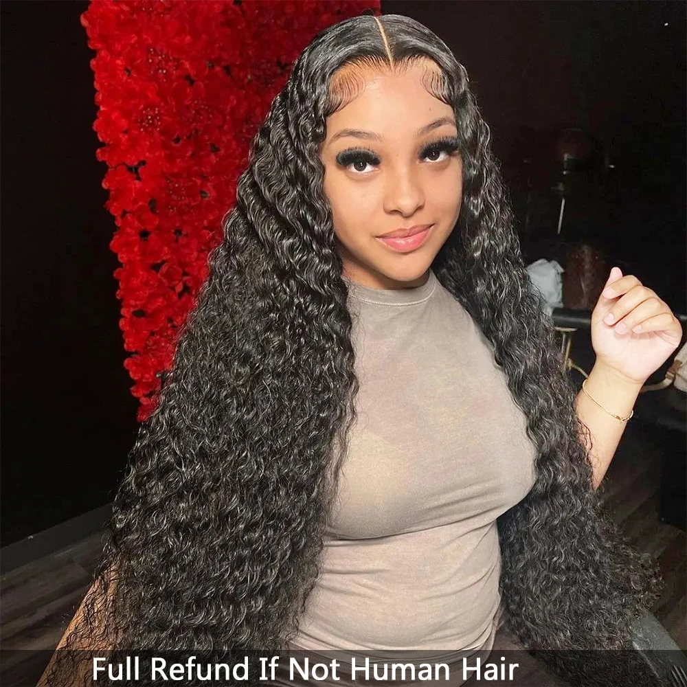 

Deep Wave Frontal Wig 13X6 Hd Lace Glueless Wigs Closure Wig Human Hair Lace Frontal Wig 30 Inch Curly Lace Front Human Hair Wig