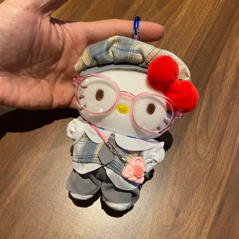 Kawaii سانريو مرحبا كيتي تشارمي كيتي أفخم المفاتيح جرلي هريرة دمية محشوة بلوشي حلقة رئيسية حقيبة اكسسوارات الفتيات هدية #1