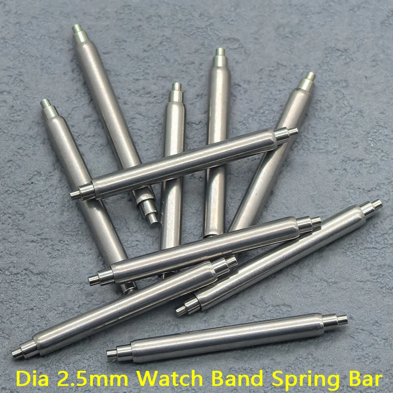 2/4/10PCS Bold Spring Bar 20mm/22mm Strap Link Pins Tip1.0mm Fit SKX007 Tuna 6105 Watch Band Dia 2.5mm Bracelet Spring Bars