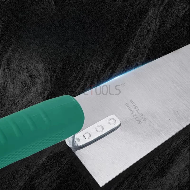 Decoration Putty Knife Durable Plastic Handle Mud Board Thickened Manganese Steel Putty Scraper Three Nail Stable Tile Tools 1pc