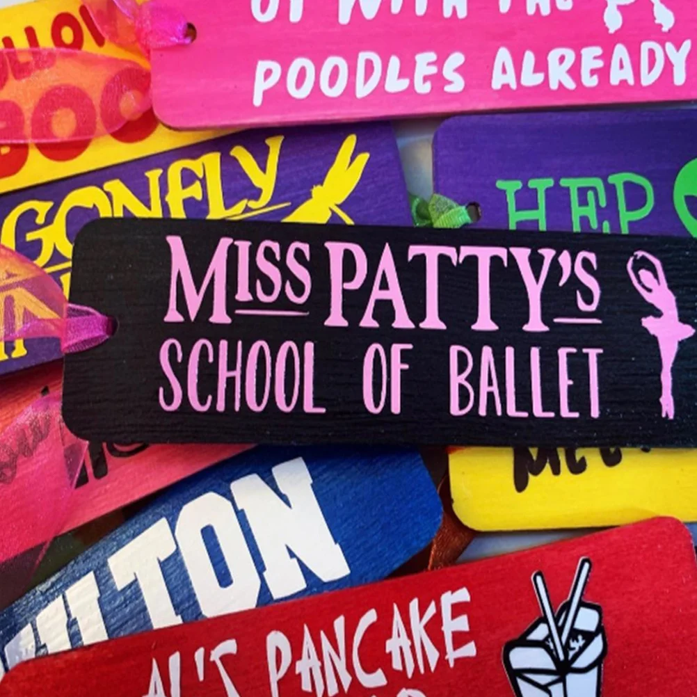 20 قطعة الإشارات المرجعية الخشبية الفارغة DIY بها بنفسك مستطيل Hangtags لوازم الحرفية لتلوين علامات الصفحة الهدايا المرجعية الخشبية