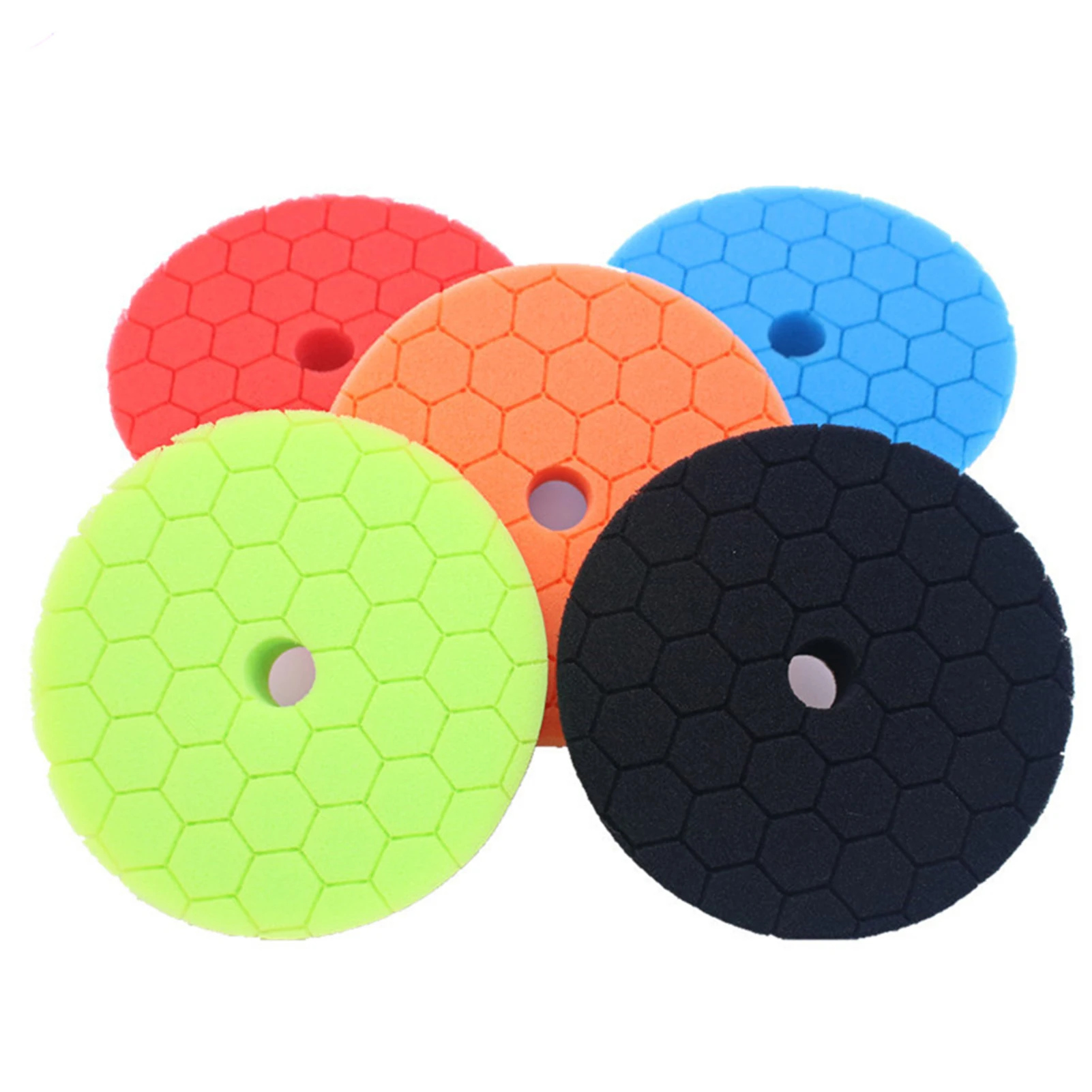 Buffing Polishing Pads 5 Pcs 6 Inch Large Size Sponge Polishing Pads Car Foam Buffing Sponge Pads Kit for Car Buffer Polisher Co