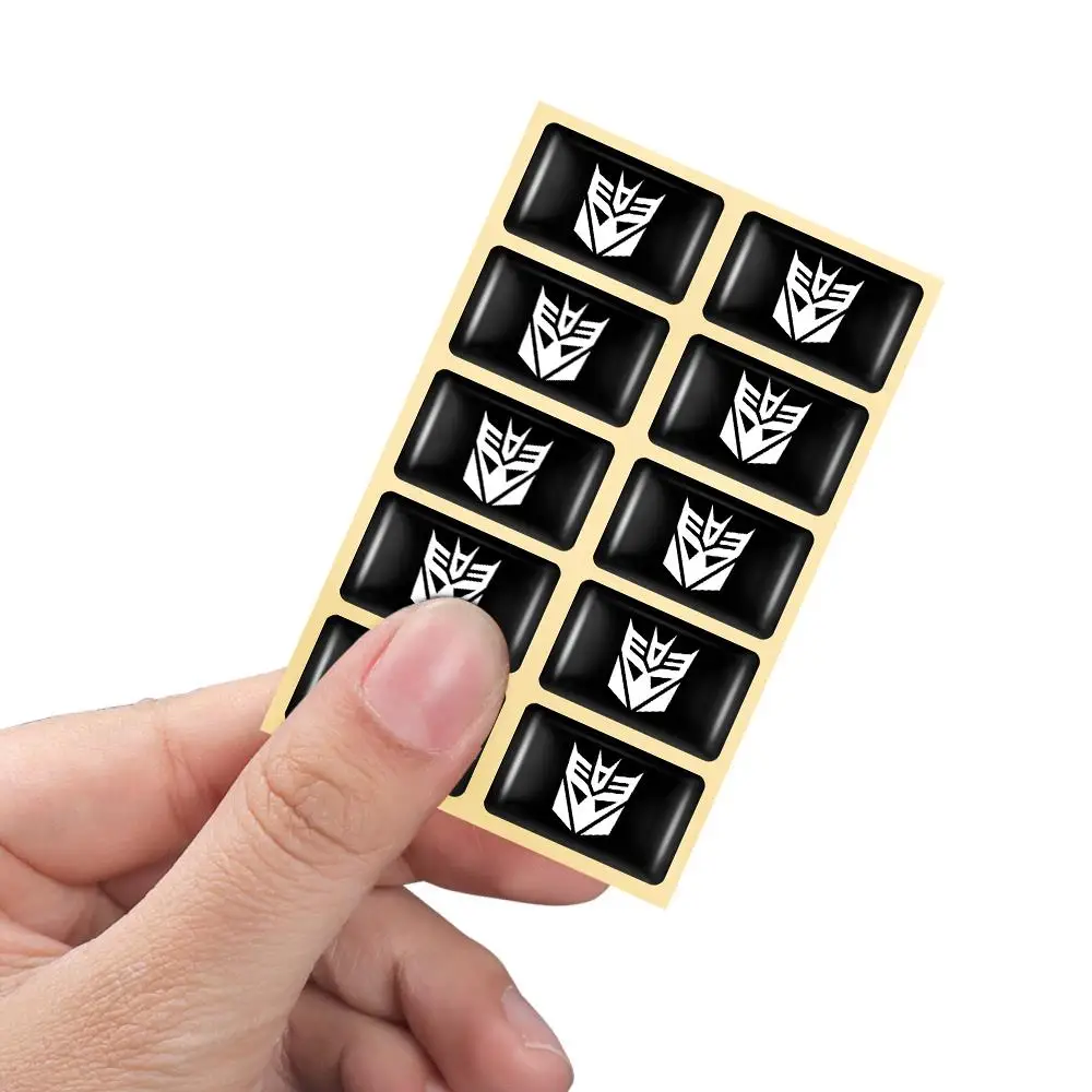 10/20/50pcs Transformers Autobots Decepticons Car Window Lifting Button Stickers Steering Wheel Auto Interior Decoration Styling