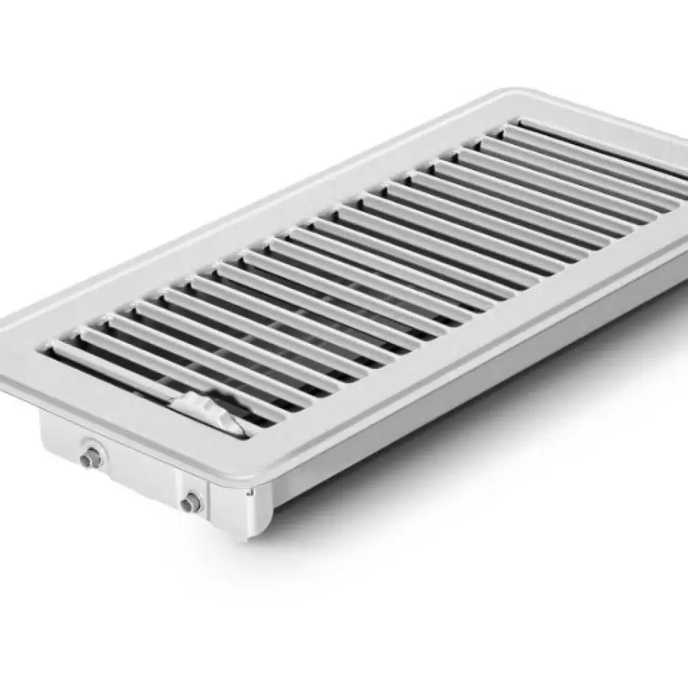 4x10インチの床用通気口、スチール製、白色、hvacシステム用、耐久性に優れた住宅内装用、修理用金具。