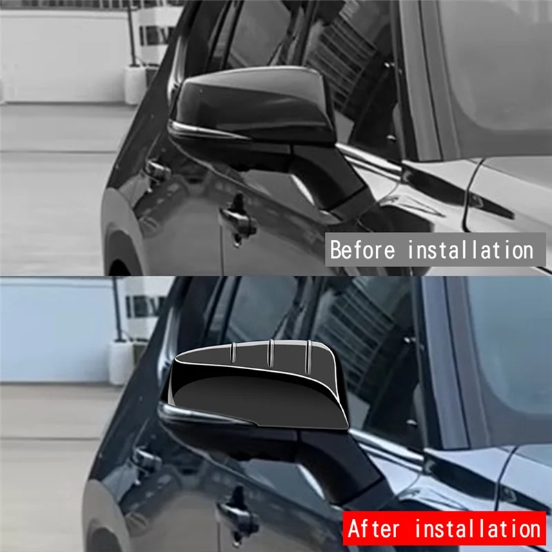 

Car Side Rearview Mirror Cover Door Mirror Shell Trim Sticker For Toyota Grand Highlander 2024 Glossy Black