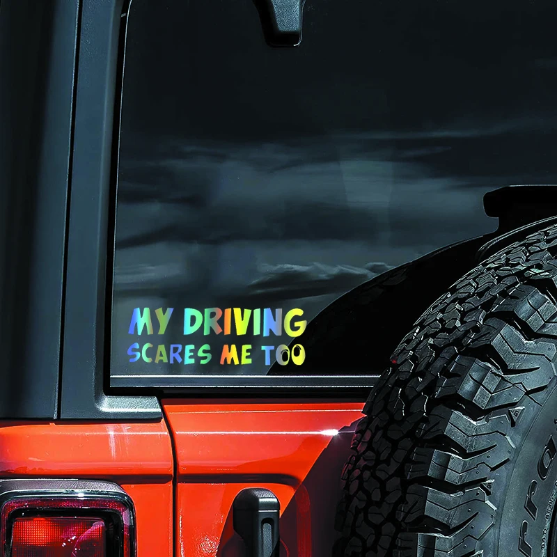 Make 'em Laugh with this Hilarious 'My Driving Scares Me Too' Car Sticker!