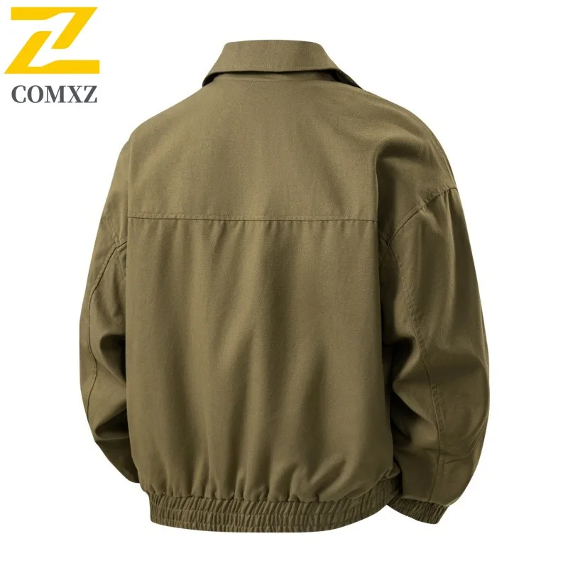 COMXZ Premium Men Jacket Korean Style Fashion Lightweight Coat Casual Daily Style Windproof Spring Autumn Garment
