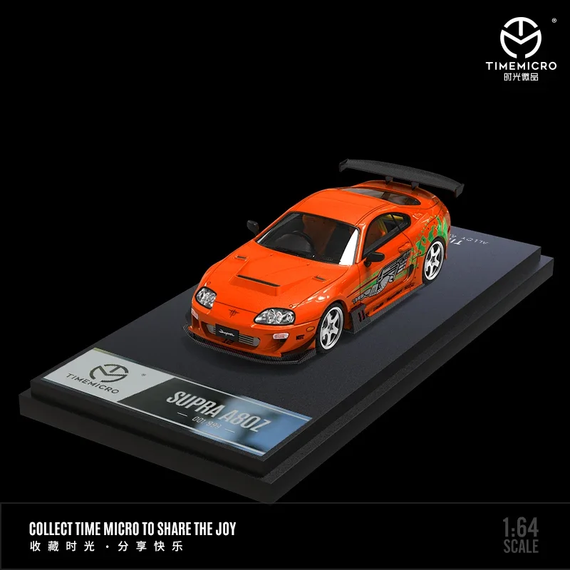 TIME MICRO 1:64  Supra A80Z Fast & Furious Paul painting Orange  Diecast Model Car