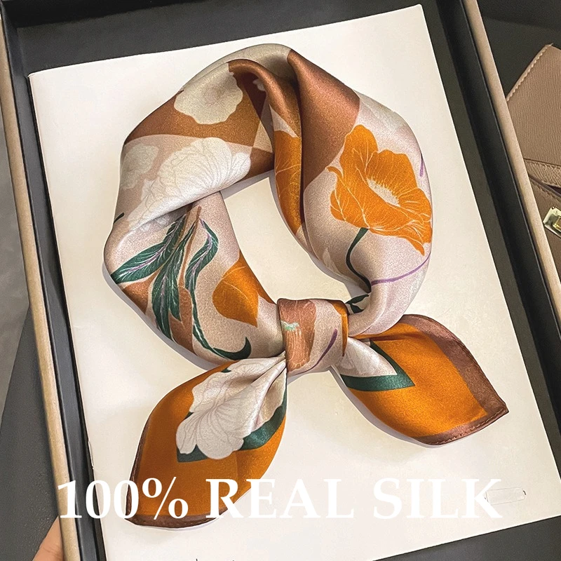 

100% натуральный шелковый шарф, женский платок, квадратные шарфы, женский хиджаб, женский платок, бандана, шаль Echarpes Bufanda