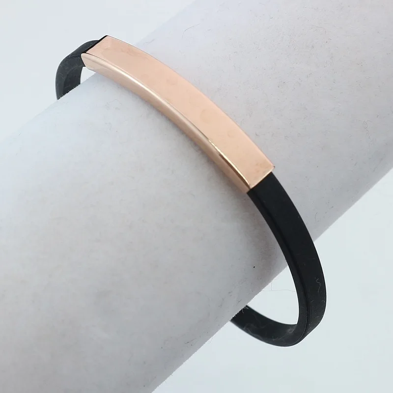 

10 шт., силиконовый браслет из нержавеющей стали для пары с гравировкой, индивидуальный браслет, подарок на день Святого Валентина, модные аксессуары для девочек