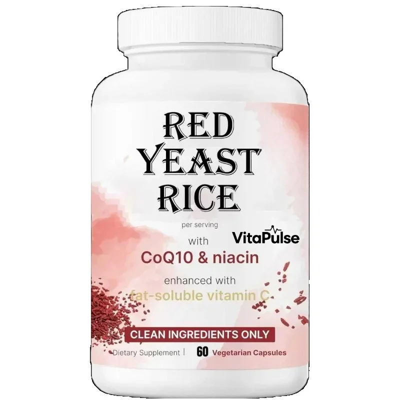 Red Yeast Rice 1200mg Containing Coenzyme Q10 100mg Containing Niacin and Vitamin C As A Whole Health Supplement