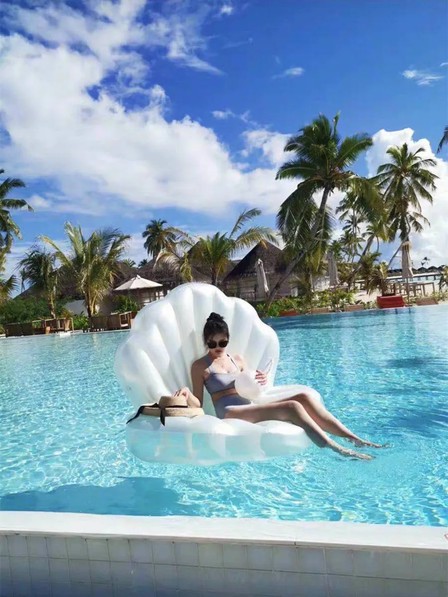 

Inflatable shell sofa, pearl swimming ring, floating drainage pad, floating bed, birthday decoration, scene layout