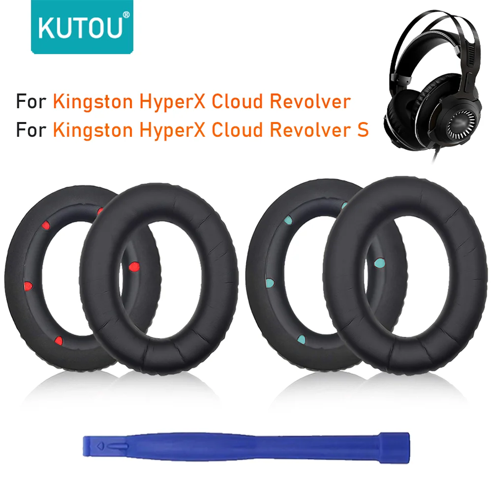 KUTOU Ear Pads Cushion For Kingston HyperX Cloud Revolver S Headphones Replacement Earpads Ear Cover Repair Parts Accessories