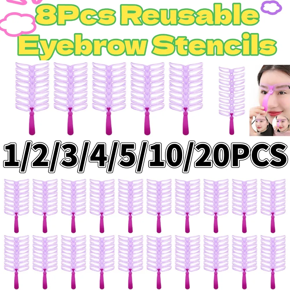 8Pcs Reusable Eyebrow Stencils,Eyebrow Shaping Kit,Eyebrow Makeup Template,Eyebrow Shaper-8 Styles For Different Eyebrow Shapes