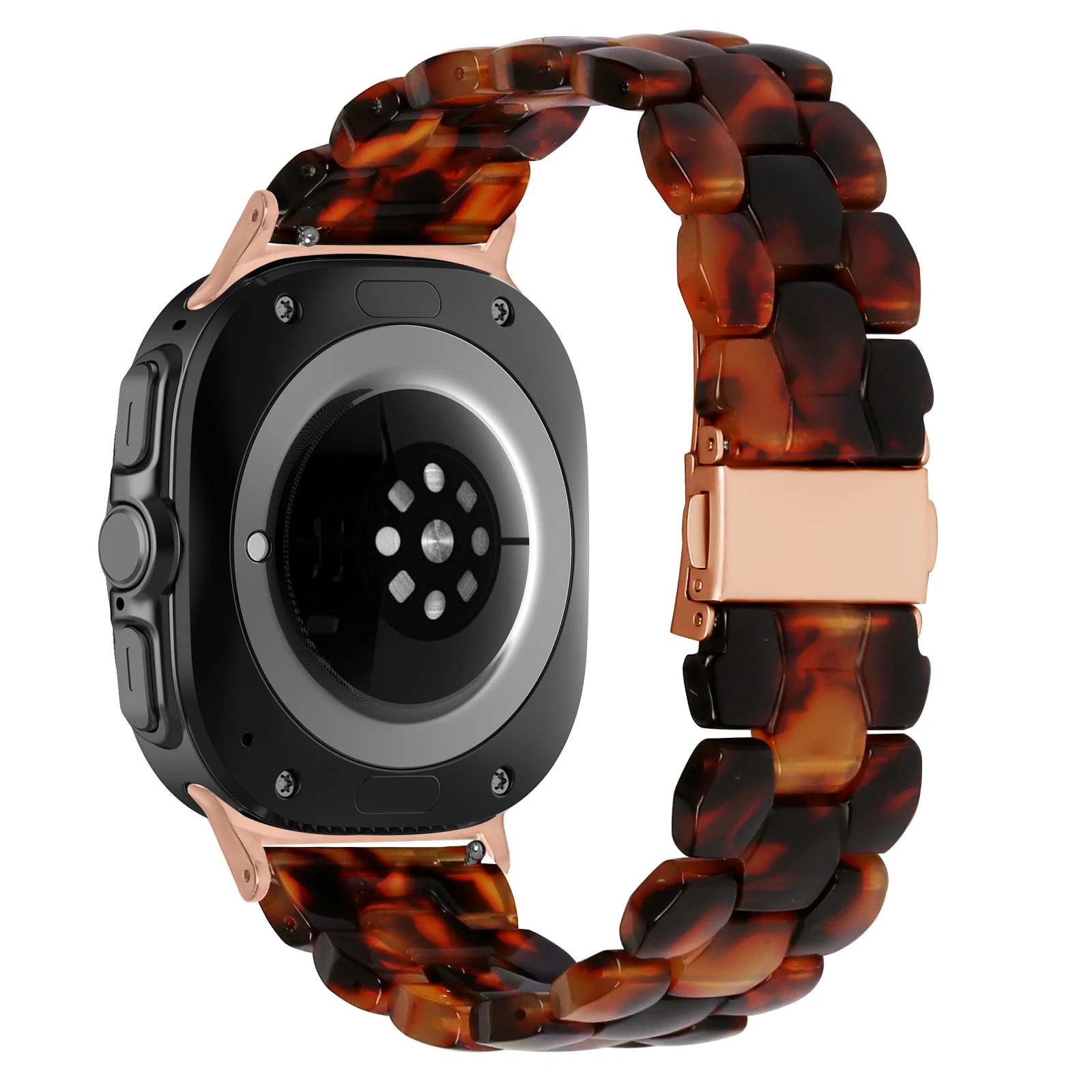 

Для Samsung Galaxy Watch Ultra (2025) 47 мм / Watch Ultra 47 мм: Водонепроницаемый шестигранный ремешок из полимерной смолы – цвет под черепаховый панцирь