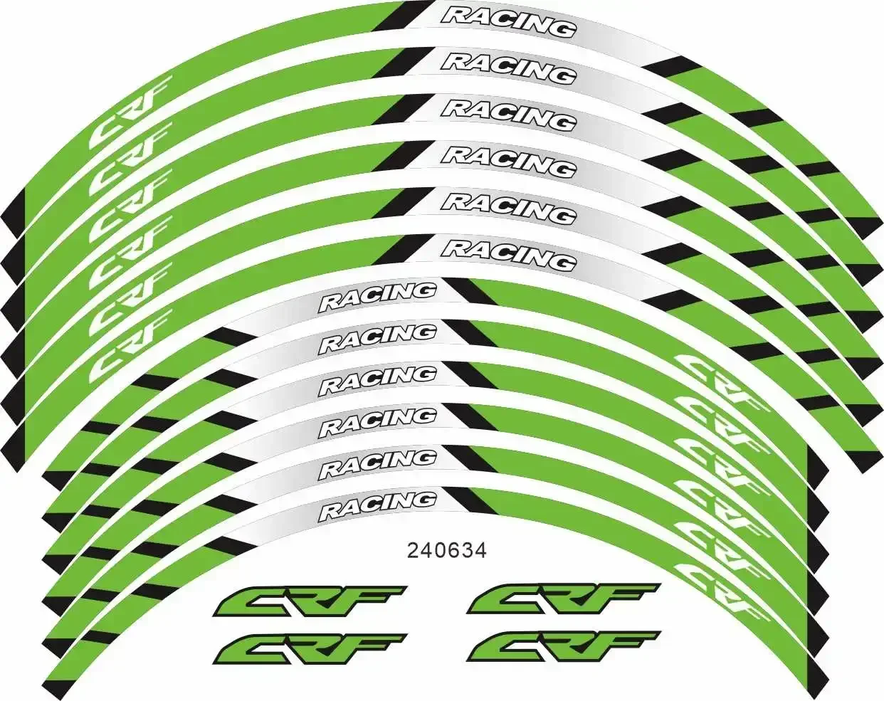 For Honda CRF 450RX 450X/L 250RX/X/L/F 230L/F 250L 40L 50L Motorcycle Parts Contour Wheel Decoration Decal Sticker - D