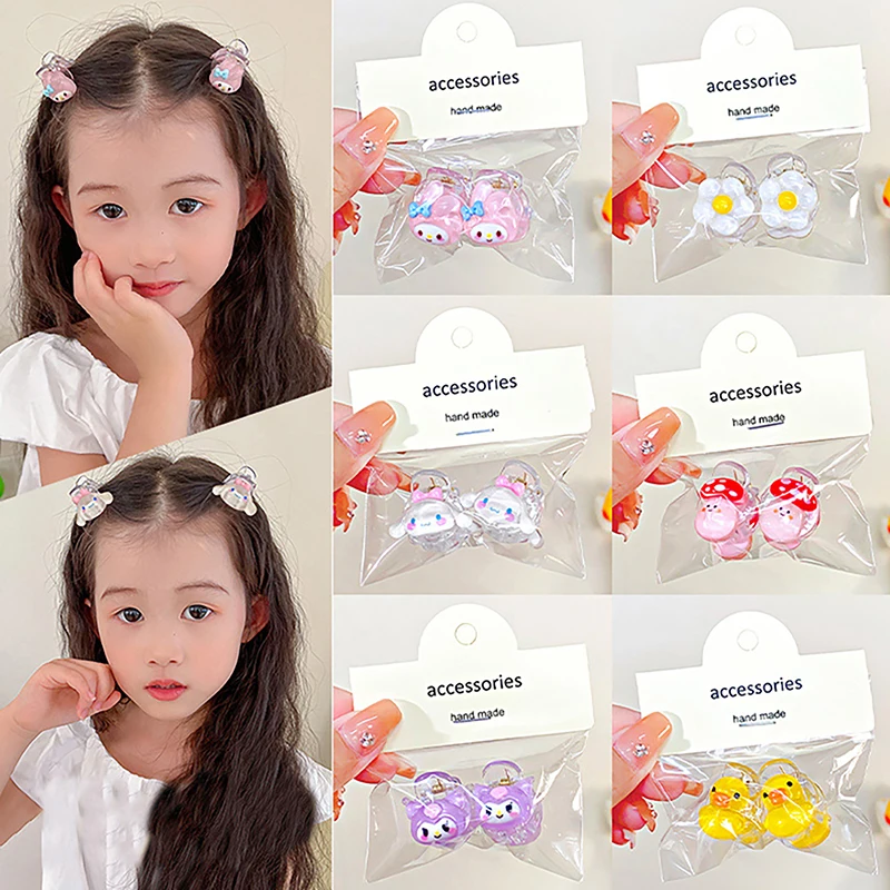 Kawaii Hairpins Cartoon Hair Accessories Cute Super Cute Acrylic Girl Thin Clips