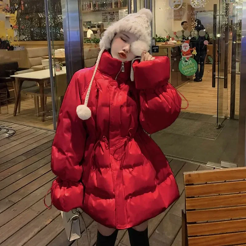 New Women Down Jacket Winter Coat Female Mid Length Version Parkas Thick Warm Outwear Versatile Fashion Commuting Overcoat