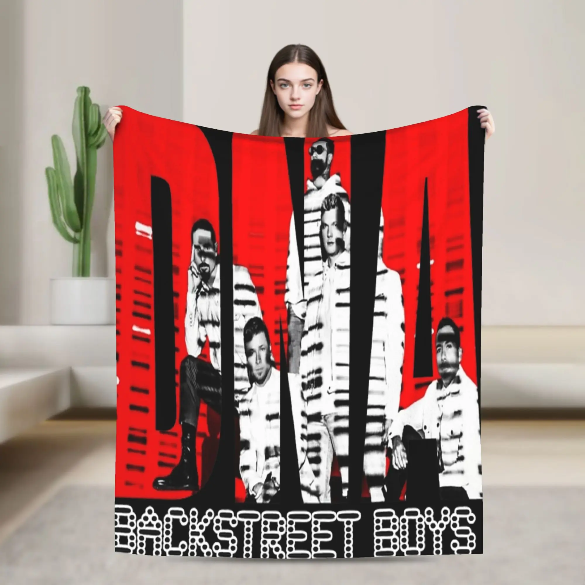 Backstreets Boys DNA Knitted Blanket  Plush Throw Blankets Bedding Couch Decoration Soft Warm Bedspread