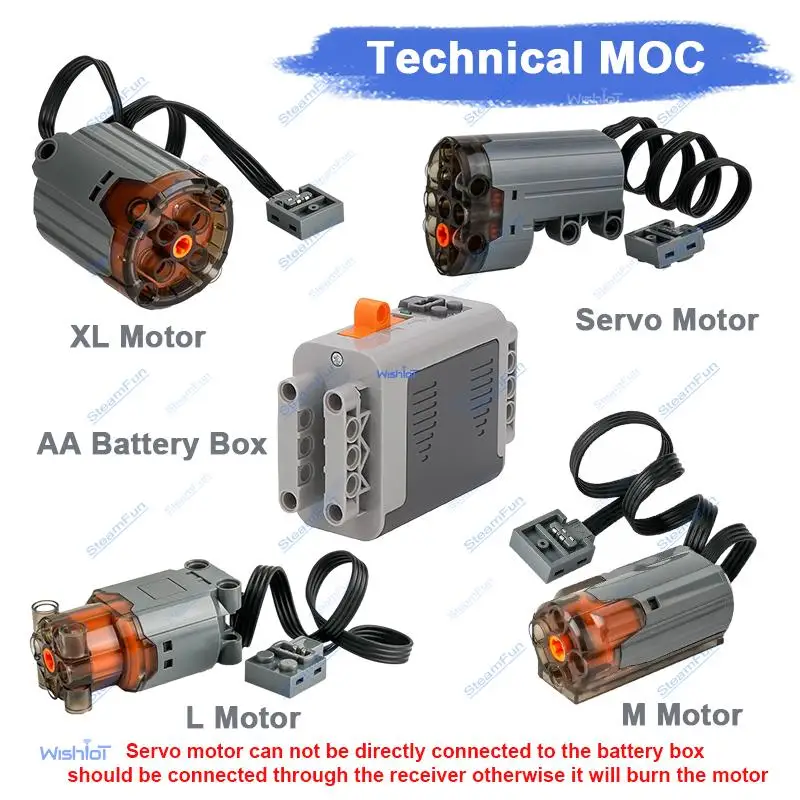

Technical Power Functions M L XL Servo Motor AA Battery Box 8883 88003 8882 88004 8881 Building Blocks Bricks Machine Part