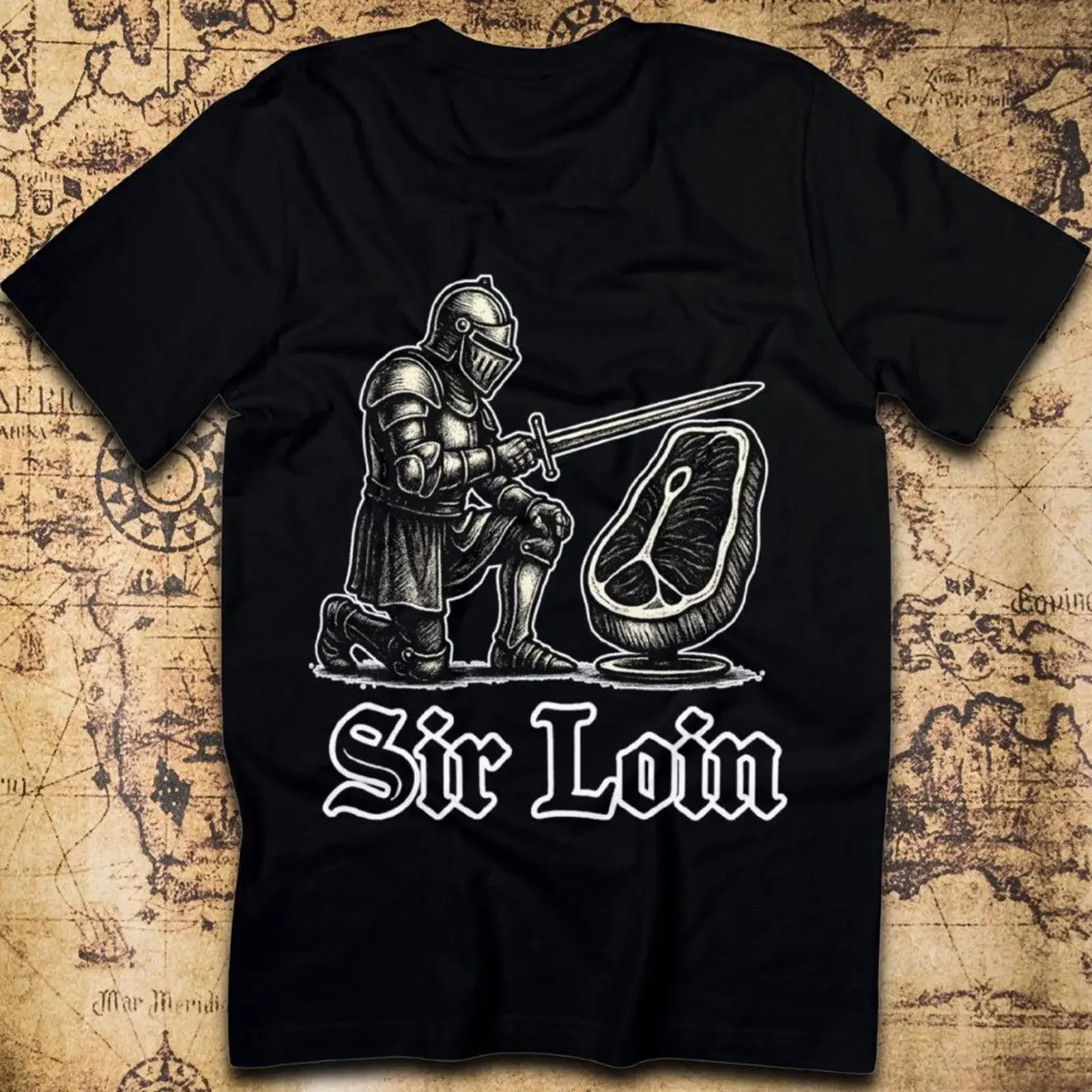Sir Loin Knighting a Steak T Shirt vintage Washed Unisex Soft graphic Breathable Slightly designer clothes Stretched