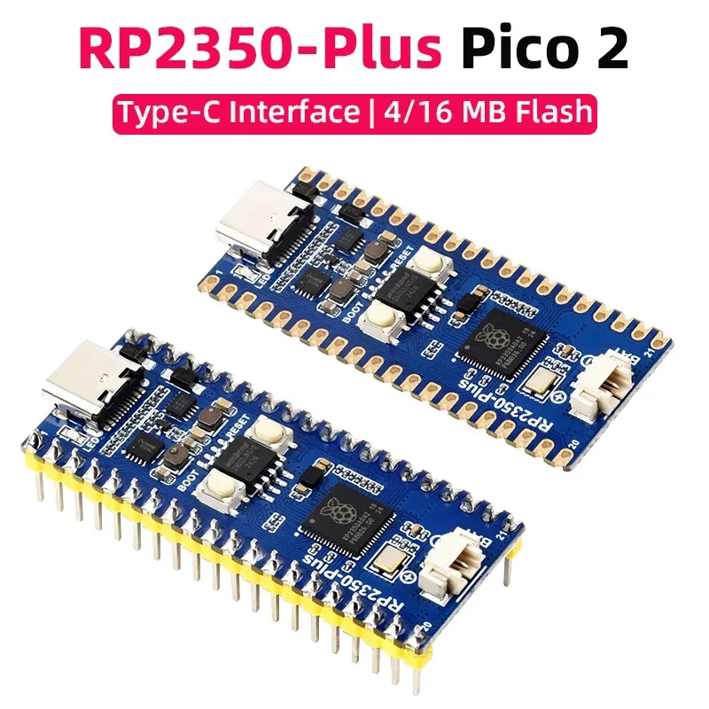 

Плата разработки Raspberry Pi Pico 2 Plus RP2350A Микроконтроллер Wavashare RP2350-Plus 4 16 МБ Flash Type-C Интерфейс