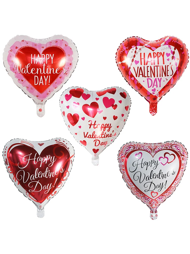 10Pcs 18Inch Valentine's Day Foil Helium Balloons Wedding Party Anniversary Supplies Heart I LOVE You Air Globos Supplies Ball