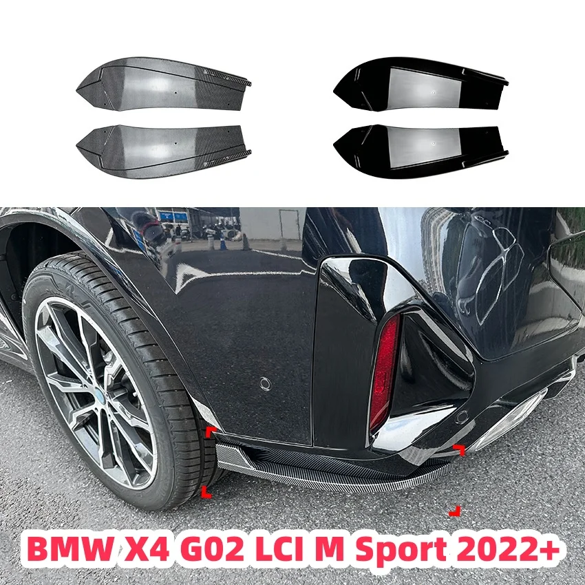 Applicable To BMW X4 G02 LCI M Sport 2022+ Rear Wrap Corner Wind Cutter Car Sticker Exterior Modification